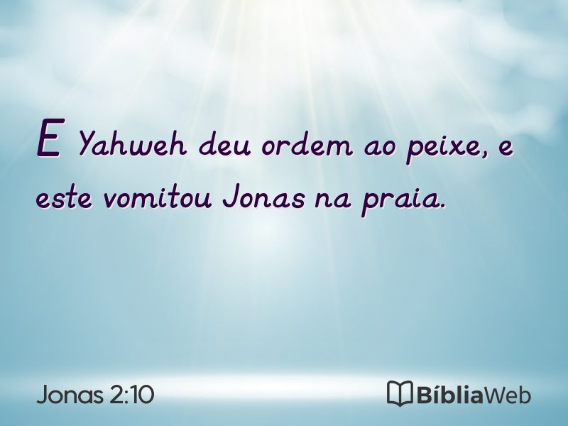 Jonas 2:10 em imagem para compartilhar