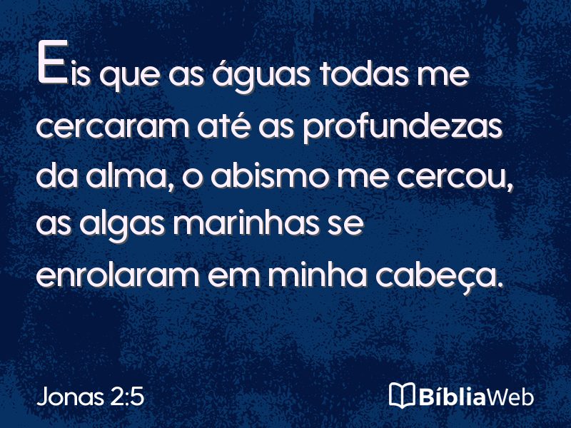Jonas 2:5 em imagem para compartilhar