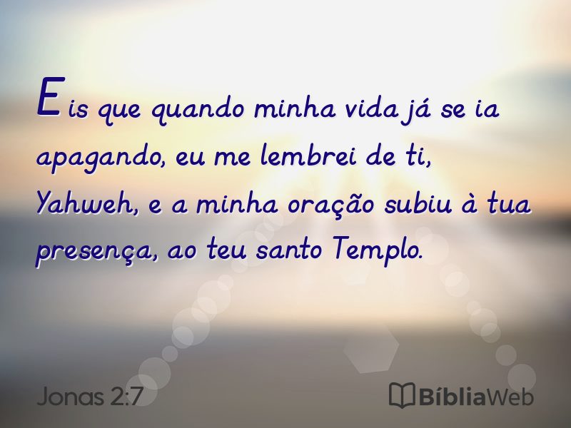Jonas 2:7 em imagem para compartilhar