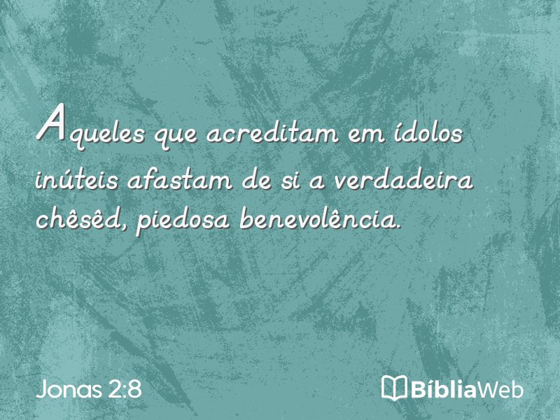 Jonas 2:8 em imagem para compartilhar