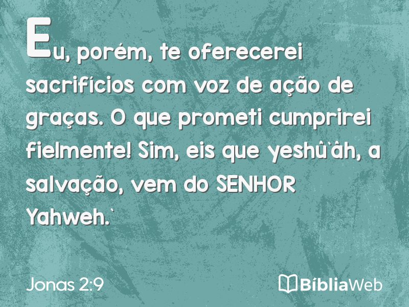 Jonas 2:9 em imagem para compartilhar