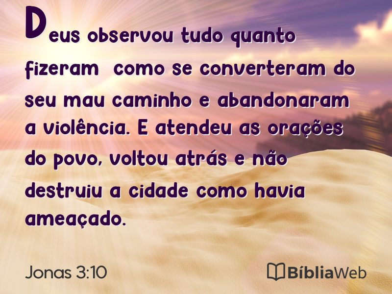 Jonas 3:10 em imagem para compartilhar