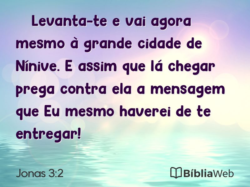 Jonas 3:2 em imagem para compartilhar