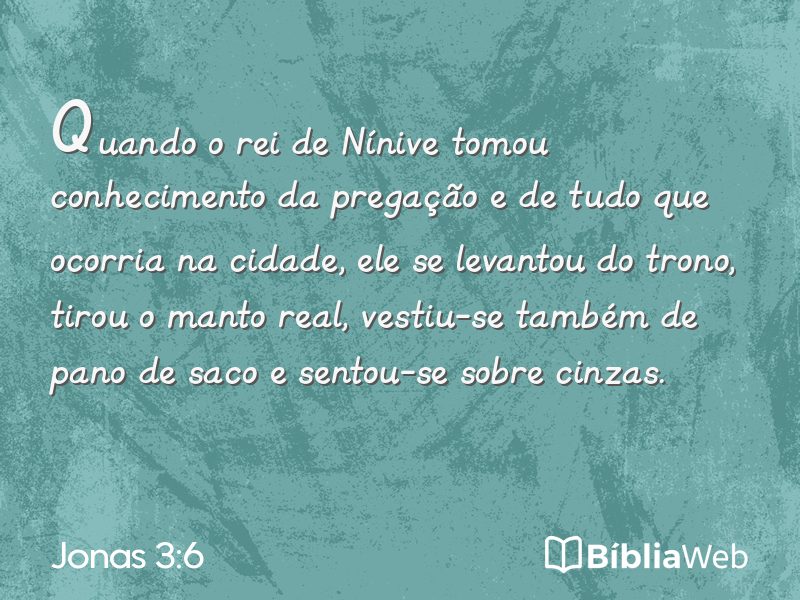 Jonas 3:6 em imagem para compartilhar