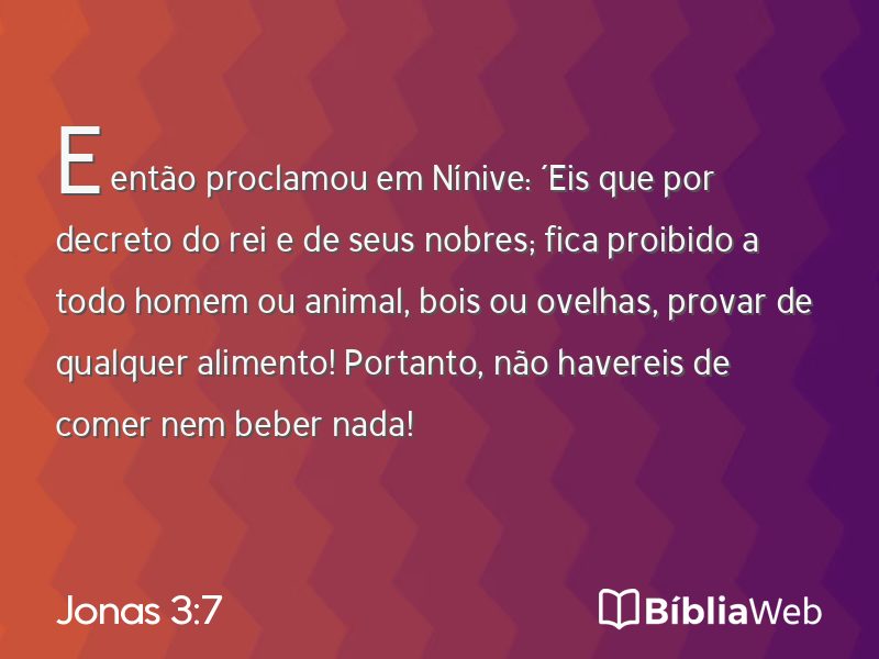 Jonas 3:7 em imagem para compartilhar