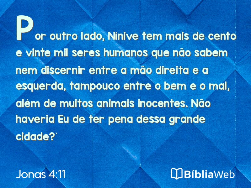 Jonas 4:11 em imagem para compartilhar