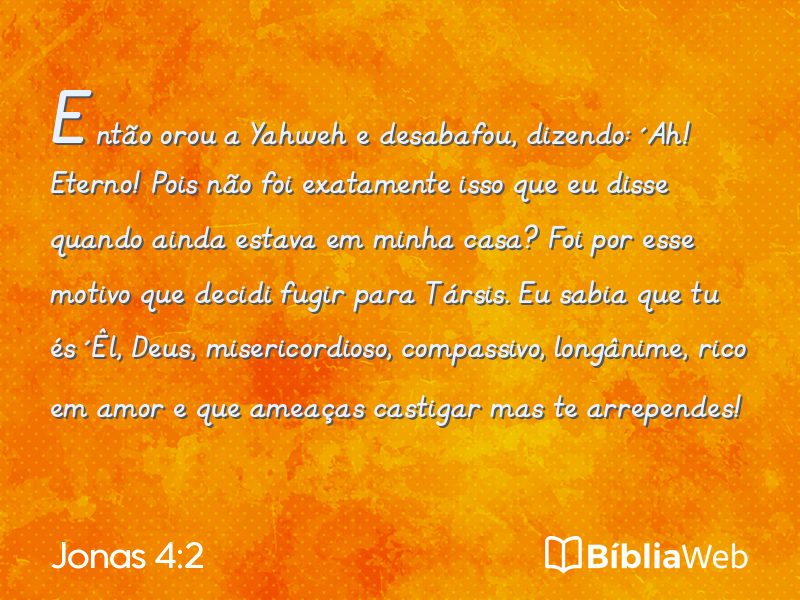 Jonas 4:2 em imagem para compartilhar