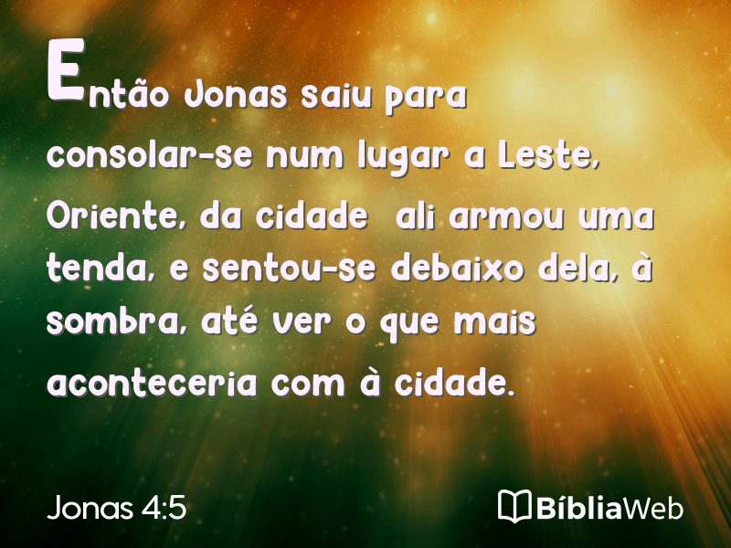 Jonas 4:5 em imagem para compartilhar