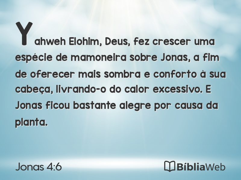Jonas 4:6 em imagem para compartilhar
