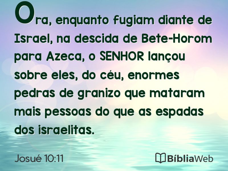 Josué 10:11 em imagem para compartilhar