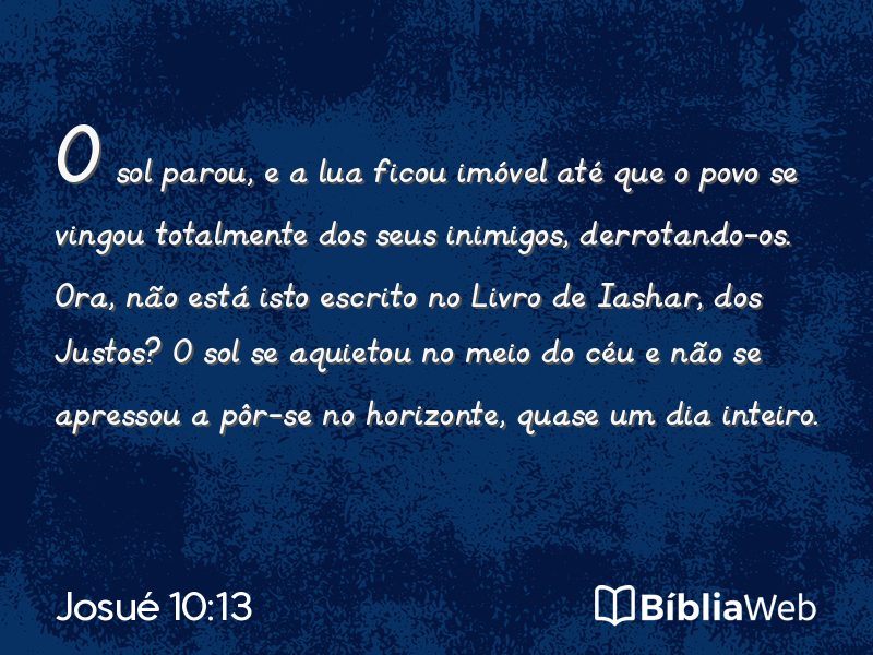 Josué 10:13 em imagem para compartilhar