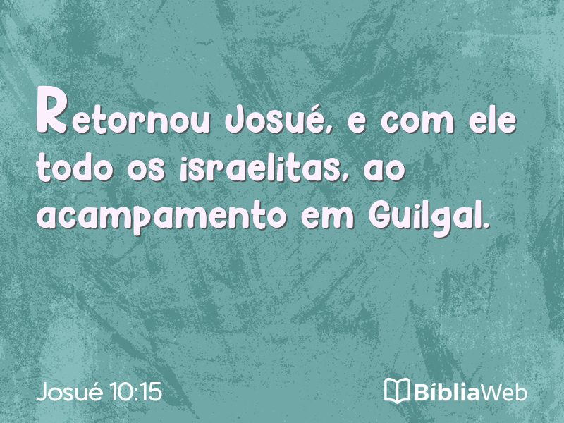 Josué 10:15 em imagem para compartilhar