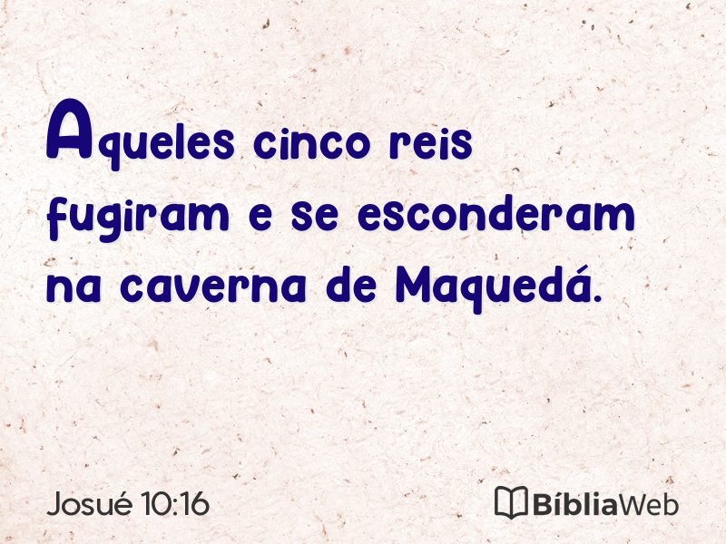 Josué 10:16 em imagem para compartilhar