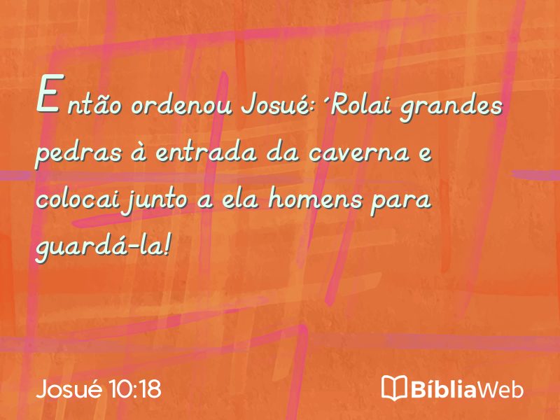 Josué 10:18 em imagem para compartilhar