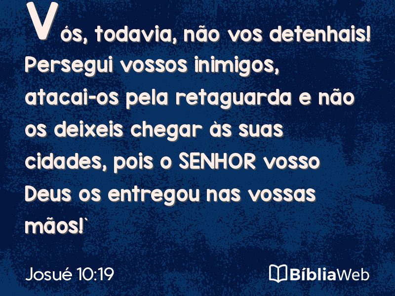 Josué 10:19 em imagem para compartilhar