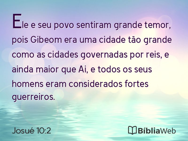 Josué 10:2 em imagem para compartilhar