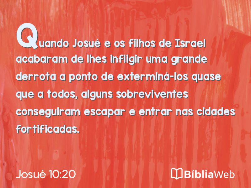 Josué 10:20 em imagem para compartilhar