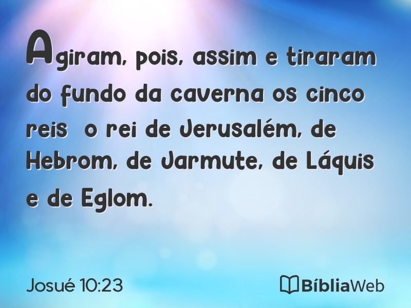 Josué 10:23 em imagem para compartilhar