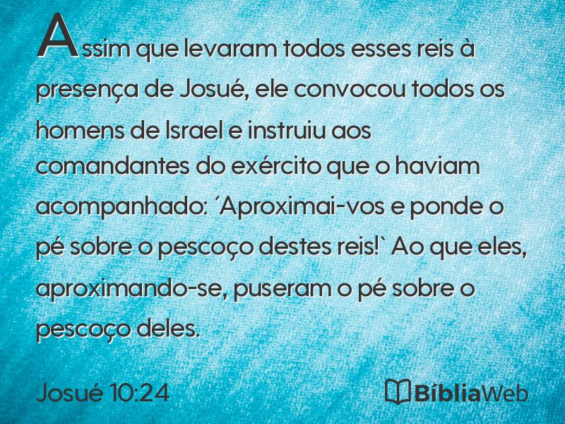 Josué 10:24 em imagem para compartilhar