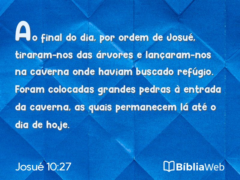 Josué 10:27 em imagem para compartilhar