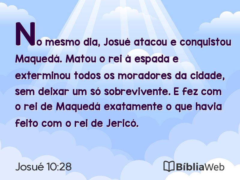 Josué 10:28 em imagem para compartilhar
