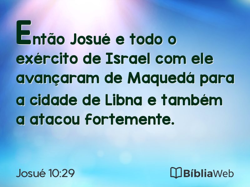 Josué 10:29 em imagem para compartilhar