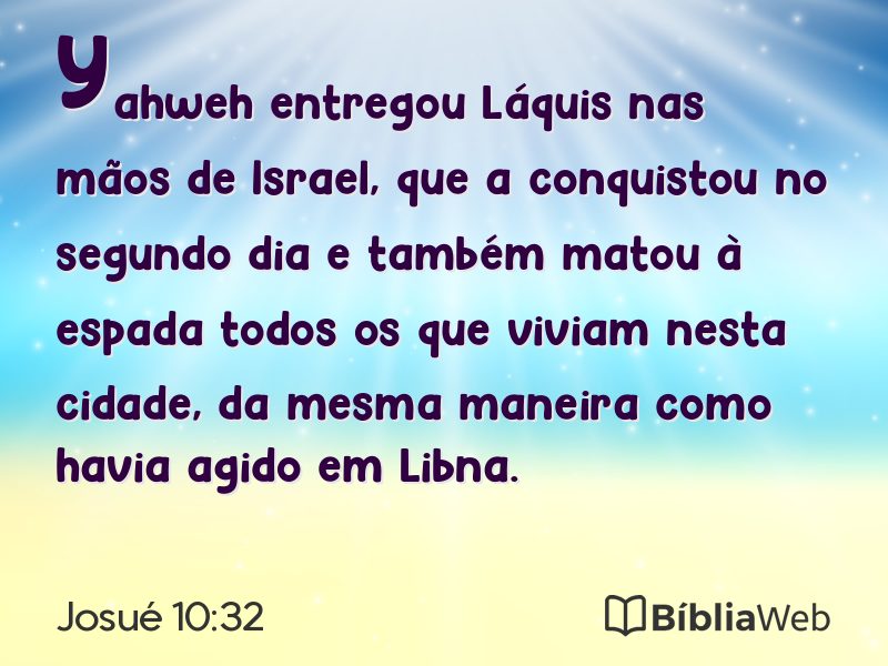 Josué 10:32 em imagem para compartilhar