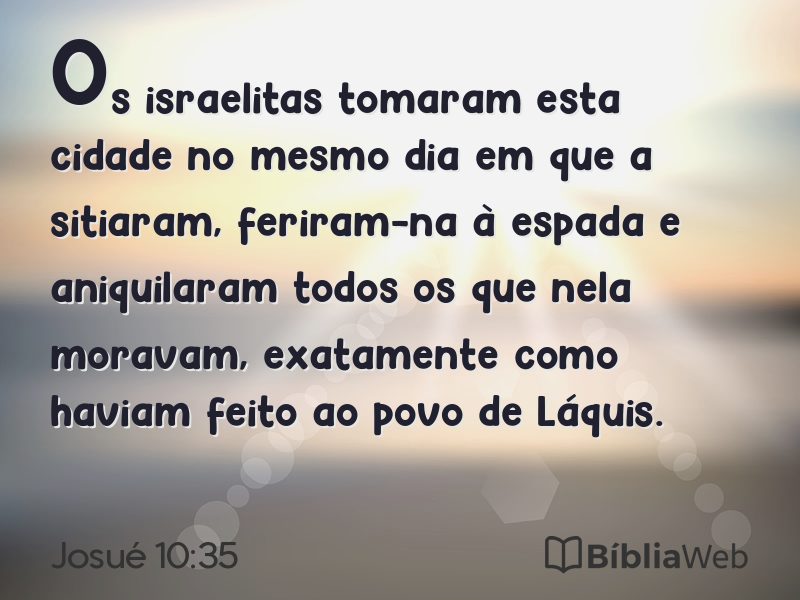 Josué 10:35 em imagem para compartilhar