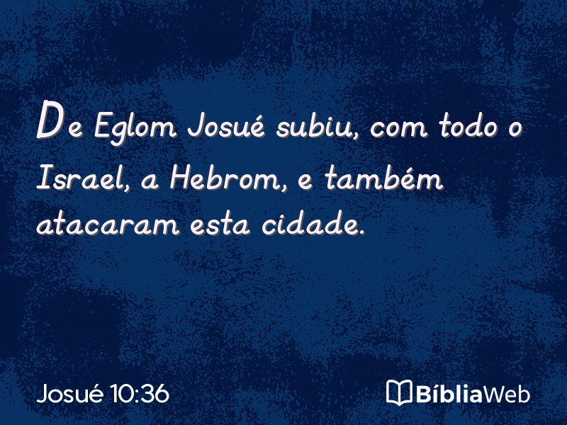 Josué 10:36 em imagem para compartilhar