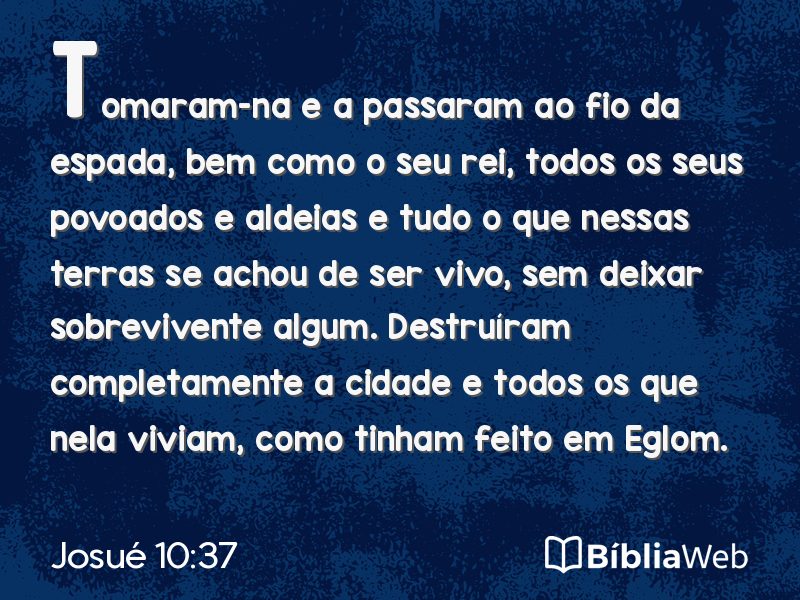 Josué 10:37 em imagem para compartilhar