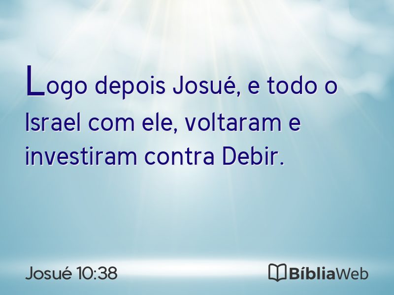 Josué 10:38 em imagem para compartilhar