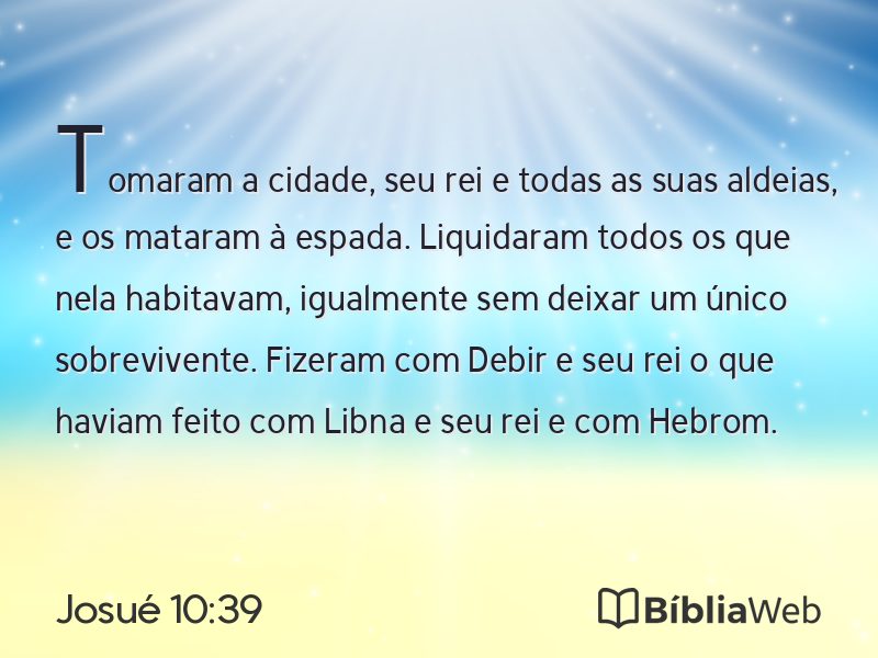 Josué 10:39 em imagem para compartilhar