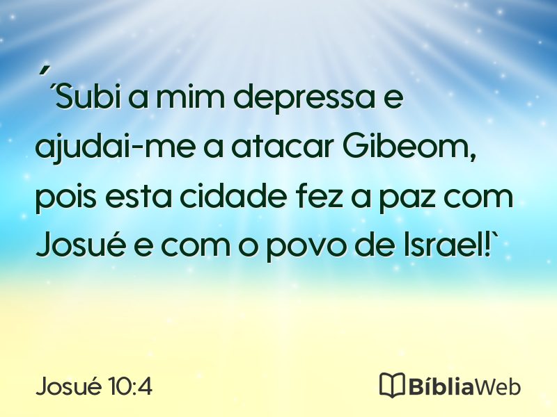 Josué 10:4 em imagem para compartilhar