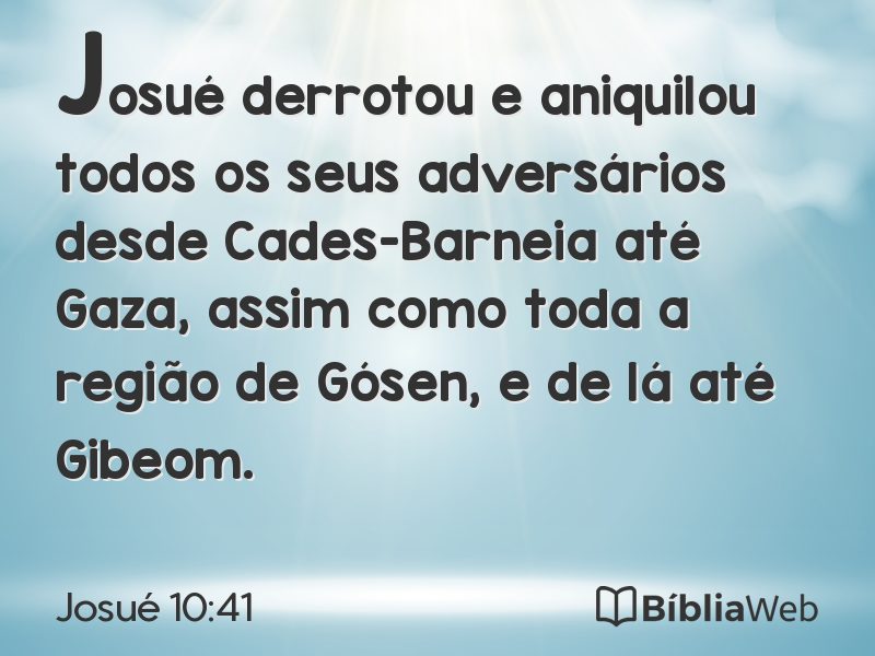 Josué 10:41 em imagem para compartilhar