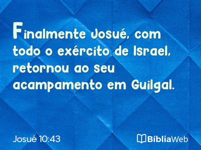 Josué 10:43 em imagem para compartilhar