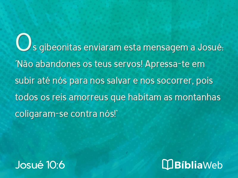 Josué 10:6 em imagem para compartilhar