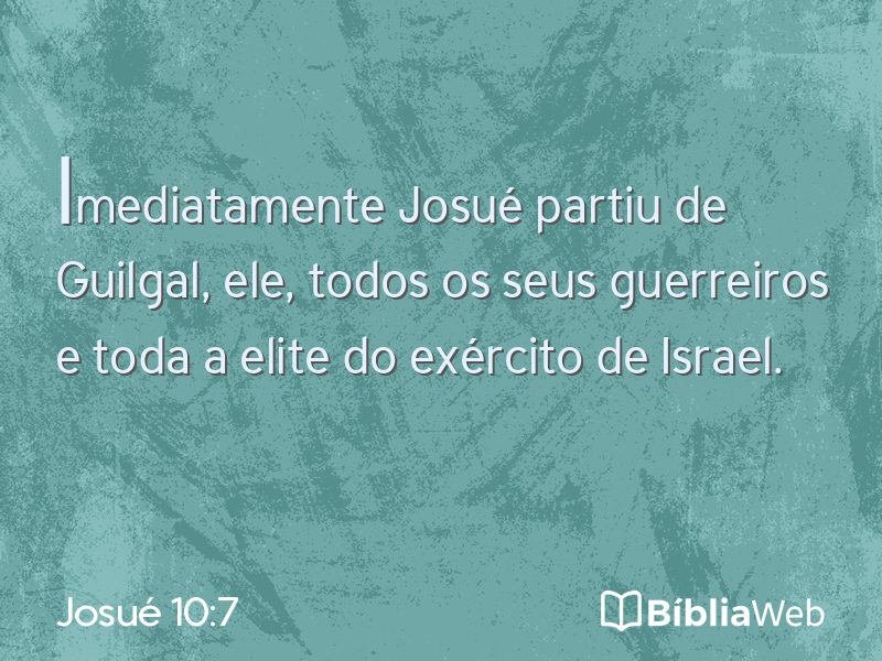 Josué 10:7 em imagem para compartilhar