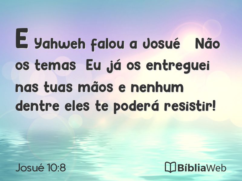 Josué 10:8 em imagem para compartilhar