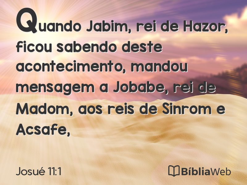 Josué 11:1 em imagem para compartilhar