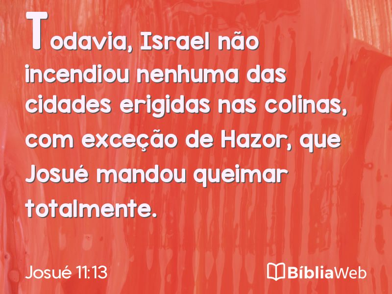 Josué 11:13 em imagem para compartilhar