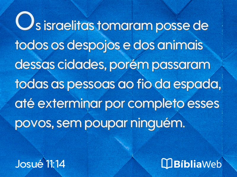 Josué 11:14 em imagem para compartilhar