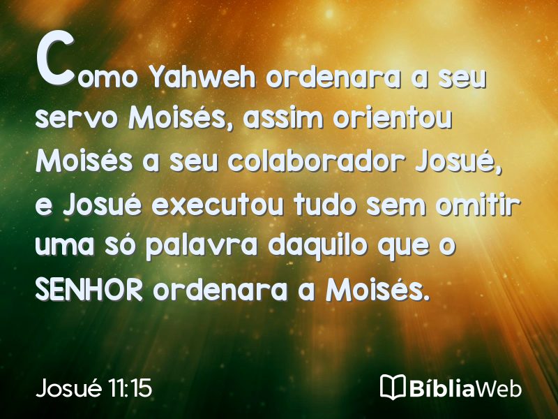 Josué 11:15 em imagem para compartilhar