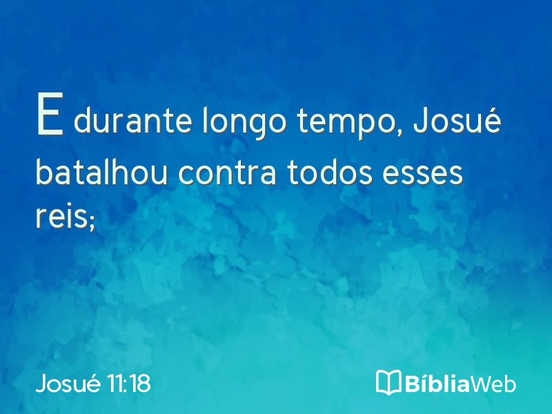 Josué 11:18 em imagem para compartilhar