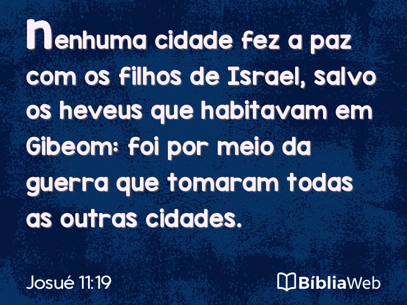Josué 11:19 em imagem para compartilhar