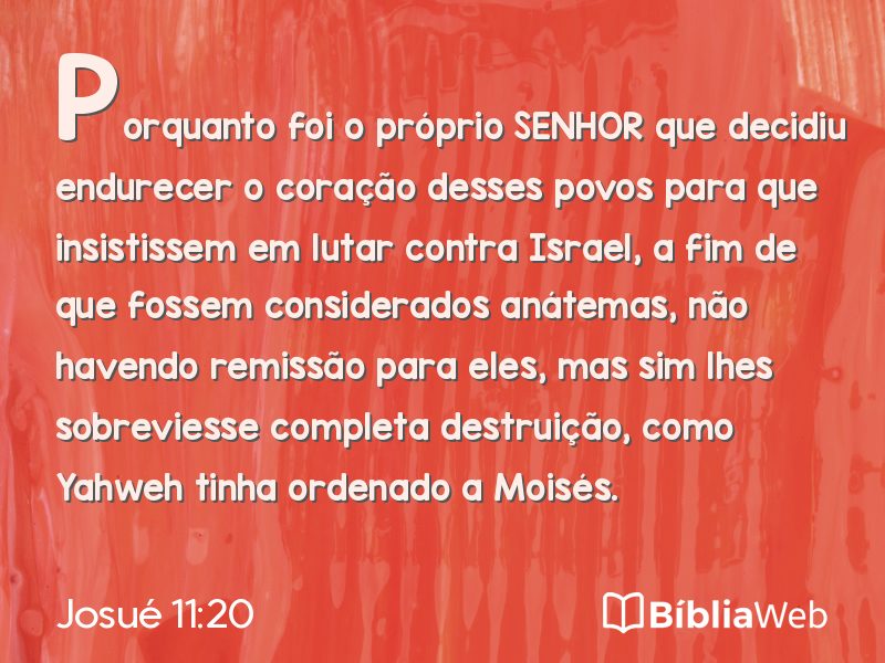 Josué 11:20 em imagem para compartilhar