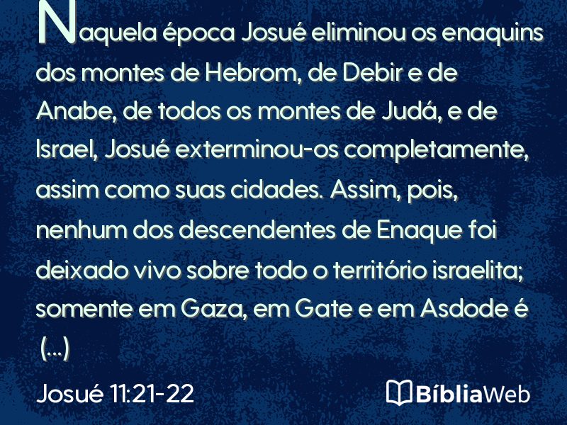 Josué 11:21-22 em imagem para compartilhar