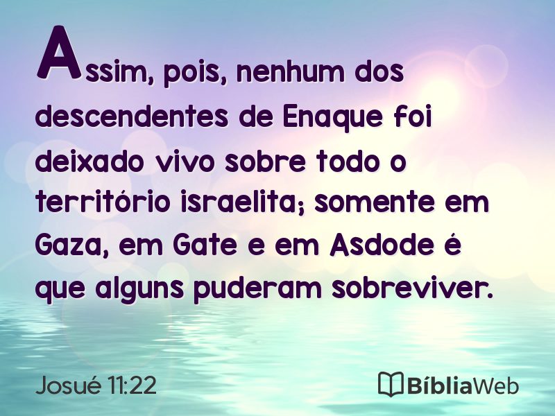 Josué 11:22 em imagem para compartilhar