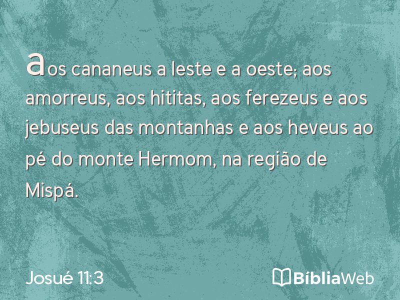 Josué 11:3 em imagem para compartilhar