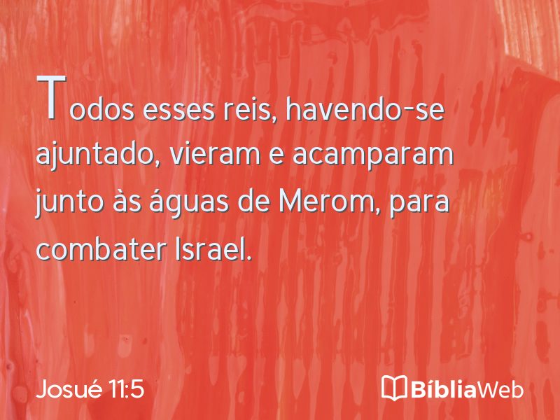 Josué 11:5 em imagem para compartilhar