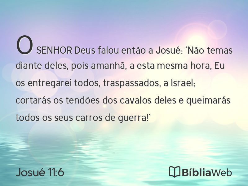 Josué 11:6 em imagem para compartilhar